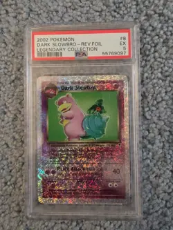 2002 POKEMON LEGENDARY COLLECTION #8 DARK SLOWBRO-REVERSE FOIL HOLO PSA 5 - Image 1