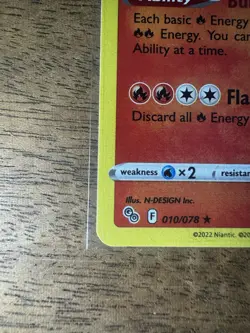 Charizard 010/078 (Holo Rare) Pokemon GO Near Mint 2022 - Image 3