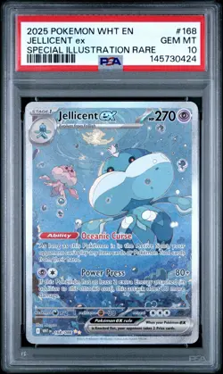 2025 POKEMON WHT EN-WHITE FLARE SPECIAL ILLUSTRATION RARE JELLICENT EX PSA 10 - Image 1