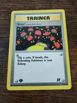 Sleep! (Rocket's Secret Machine) 79/82 1st Edition Team Rocket Non Holo Pokemon - Image 1