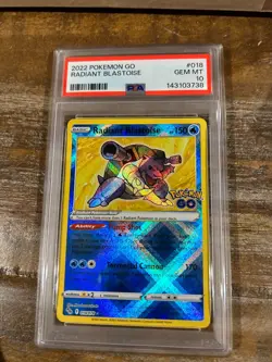 POKEMON 2022 GO RADIANT BLASTOISE #018 PSA 10 Gem Mint RARE - Image 1