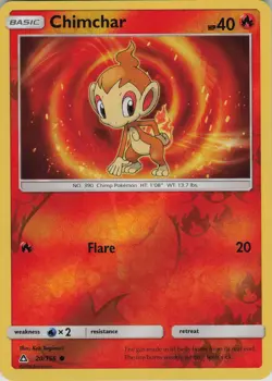Chimchar 20/156 Common Ultra Prism Pokemon Reverse Holo Near Mint - Image 1