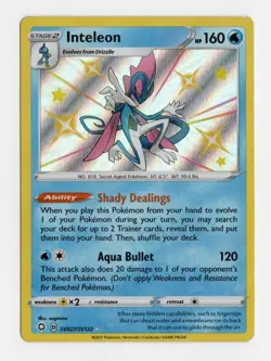 Pokemon Inteleon SV027/SV122 Shining Fates Holo Rare Shiny Vault NM 2021 English - Image 1