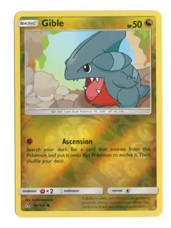 Pokemon Gible 96/156 Ultra Prism Reverse Holo 2018 Sun & Moon NM English - Image 1