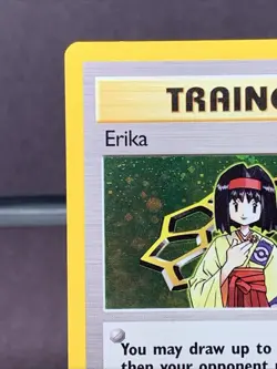Pokemon TCG Erika 16/132 Gym Heroes Trainer Holo Rare WOTC VTG 2000 - Image 2