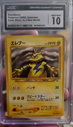 Pokemon TCG Electabuzz JP Neo Genesis 2000 CGC Gem Mint 10 - Image 1
