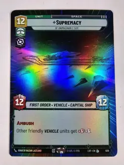 STAR WARS UNLIMITED LEGENDS OF THE FORCE LEGENDARY Hyperspace Foil 829 SUPREMACY - Image 1