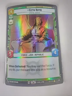 Star Wars Unlimited Legends Of The Eeth Foil Koth Spiritual Warrior We Combine - Image 1