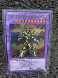 Yugioh! Timaeus the Knight of Destiny (Green) - DLCS-EN054 - Ultra Rare - 1st Ed - Image 1