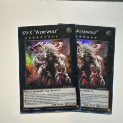 2x K9-X "Werewolf" 1st Edition Super Rare JUSH-EN037 Yu-Gi-Oh! - Image 1
