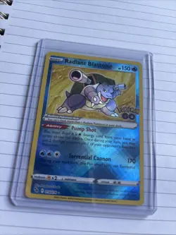 Pokemon TCG Radiant Blastoise Holo Card Pokemon Go 018/078 Rare Blastoise - Image 3