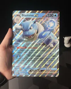 Pokemon TCG Blastoise EX Scarlet & Violet 151 Blooming Promo Card (Big Card) - Image 1