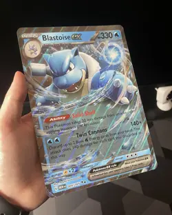 Pokemon TCG Blastoise EX Scarlet & Violet 151 Blooming Promo Card (Big Card) - Image 2