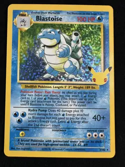 Pokemon Blastoise 2/102 Celebrations 25th Anniversary Holo Rare Card NM - Image 1