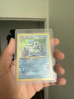 Blastoise 2/102 Holo Rare Base Set Pokemon Card LP Pokemon TCG - Image 2