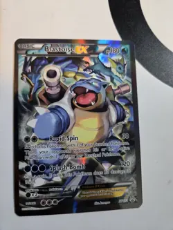 Pokemon TCG Blastoise EX XY122 Black Star Promo Full Art Holo Card - Image 1