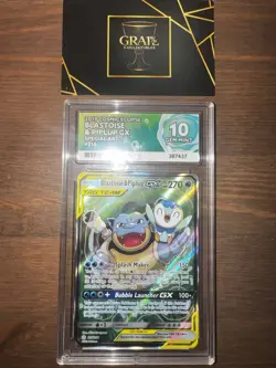 Pokemon TCG Blastoise Piplup 215/23 Tag Team GX Holo Card Cosmic Eclipse Ace 10 - Image 1