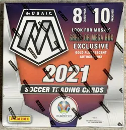 2021 Panini Mosaic UEFA Euro 2020 Soccer Mega Box NEW Sealed and Unopened Box - Image 1
