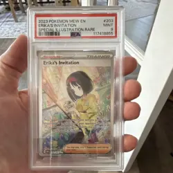 PSA 9 Erika's Invitation 203/165 SV 151 Illustration Rare Holo 2023 - Image 1