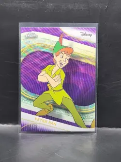 2025 Topps Chrome Disney - Peter Pan #157 Purple Wave Refractor #d/75 - Image 1