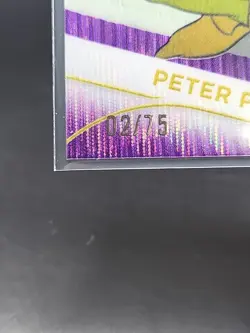 2025 Topps Chrome Disney - Peter Pan #157 Purple Wave Refractor #d/75 - Image 3