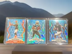 Panini NFL Shedeur Sanders Trevor Etienne D'Andre Swift Trading Card Lot (3) - Image 1