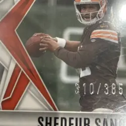 Panini NFL Shedeur Sanders Trevor Etienne D'Andre Swift Trading Card Lot (3) - Image 3