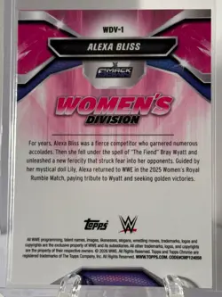 2026 Topps Chrome WWE Alexa Bliss Women's Division Gold Geometric #d /50 - Image 2