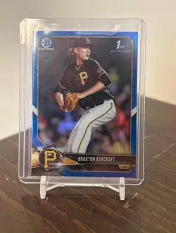 2018 Bowman Draft Braxton Ashcraft 1st Bowman Blue #d /150 PIRATES - Image 1