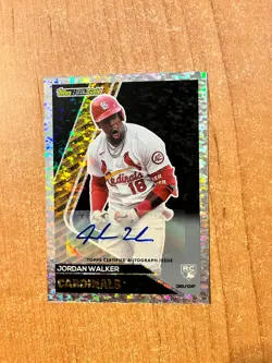 2023 Topps Update - Jordan Walker - Topps Black Gold Auto #'d 02/25 CARDINALS - Image 3
