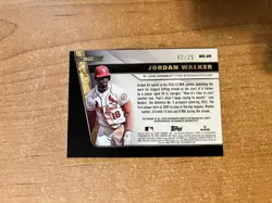 2023 Topps Update - Jordan Walker - Topps Black Gold Auto #'d 02/25 CARDINALS - Image 4