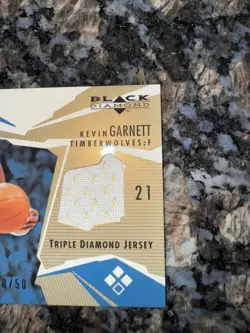 2003-04 Upper Deck Black Diamond - Triple Diamond Jersey Kevin Garnett #’d 30/50 - Image 3