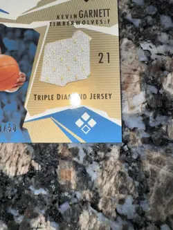 2003-04 Upper Deck Black Diamond - Triple Diamond Jersey Kevin Garnett #’d 30/50 - Image 5