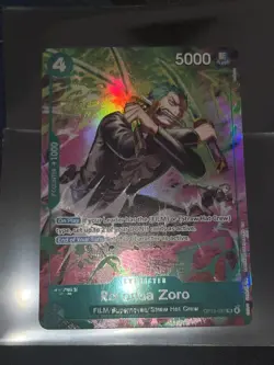 One Piece TCG OP-15/EB04 Roronoa Zoro OP13–037 Treasure Rare - Image 1
