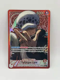 One Piece - The Azure Sea’s Seven - Trafalgar Law OP14-001 L (Alt Art) - NM Foil - Image 1