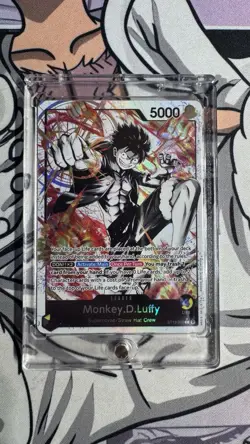 Bandai One Piece Monkey.D.Luffy Leader ST13-003 Full Art Holo 5000 Power - Image 1