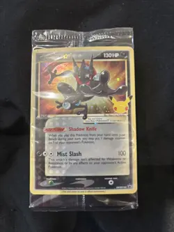Pokemon Celebrations TCG Greninja Gold Star SWSH144 Black Star Promo Sealed - Image 1