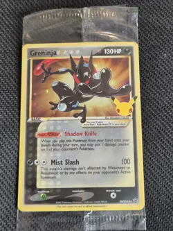 Pokemon Celebrations TCG Greninja Gold Star SWSH144 Black Star Promo Sealed - Image 1