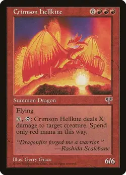 Crimson Hellkite Mirage MP MTG - Image 1