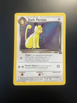 Pokemon Dark Persian No HP Error #17/53 WOTC Promo Holo - Image 1