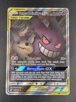 Pokemon Sun & Moon Team Up Gengar Mimikyu GX 165/181 Alternate Art - Image 1