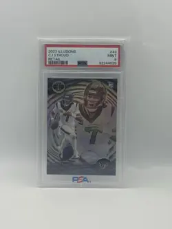 2023 Panini Illusions CJ Stroud #43 Retail Rookie PSA 9 Houston Texans (RC) - Image 1