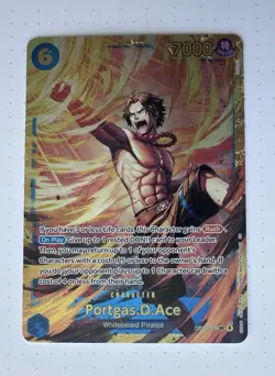 Portgas D. Ace OP13-119 SEC Foil Carrying On His Will Rush One Piece NM - Image 1