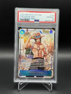 2025 ONE PIECE OP13-119 CARRYING ON HIS WILL PORTGAS D ACE SEC ALT ART PSA 10 - Image 1