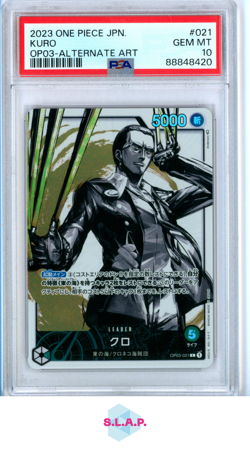 KURO ONE PIECE OP03-021 2023 PILLARS OF STRENGTH LEADER JAPANESE PSA 10 - Image 1