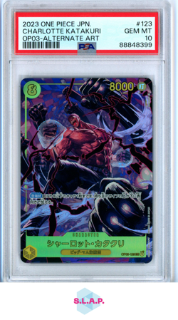 CHARLOTTE KATAKURI ONE PIECE OP03-123 2023 PILLARS OF STRENGTH SEC JAP PSA 10 - Image 1