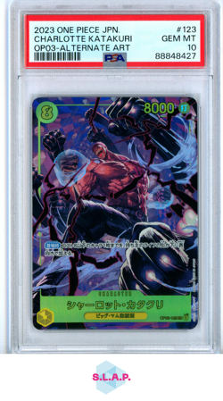 CHARLOTTE KATAKURI ONE PIECE OP03-123 2023 PILLARS OF STRENGTH SEC JAP PSA 10 - Image 1