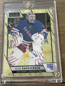 Igor Shesterkin 2023-24 O-pee-chee Platinum GOLDEN TREASURES AUTO 1/1 - Image 1