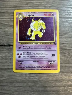 Hypno 8/62 Fossil Holo Unlimited MP - Pokemon Card TCG Vintage - Image 1