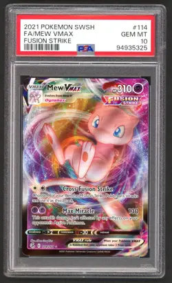 Pokemon Cards - PSA 10 Mew Vmax 114/264 - Fusion Strike - GEM MT - PSA10 - Image 1